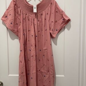 Pink Embroidered Dress